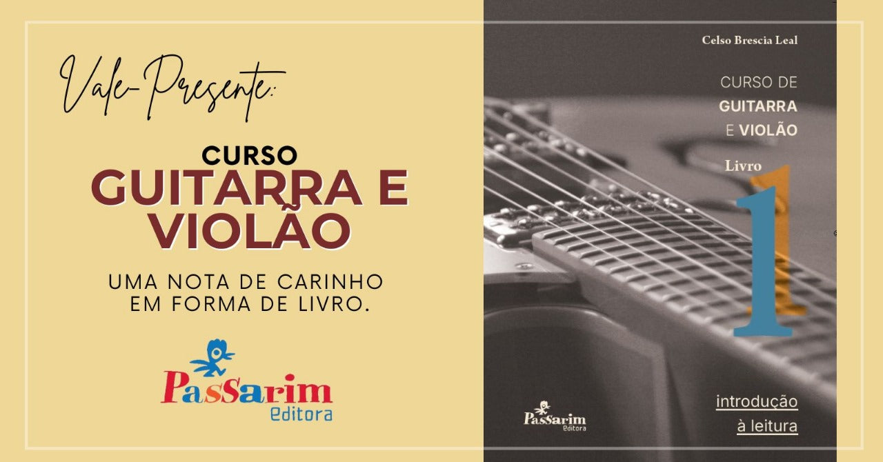 Cartão presente Método de Leitura para Guitarra (Curso de Guitarra e Violão)