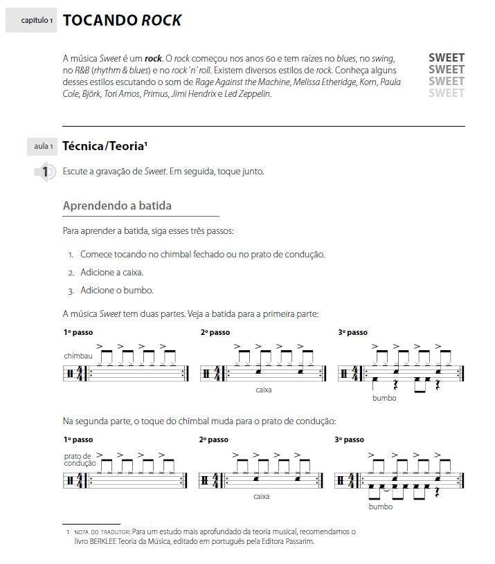 BERKLEE Bateria Método Prático: Aprenda a tocar