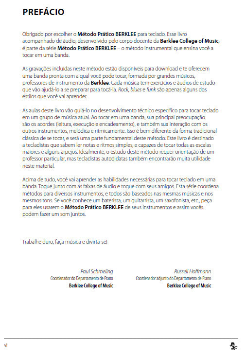 BERKLEE Teclado Método Prático: Aprenda a tocar